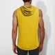thumbnail image 4 of Blusa sin mangas con capucha para hombre, color liso, informal, deportiva, sin mangas, con capucha, de poliéster, 4 of 5