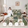 thumbnail image 3 of Manfei Cute Bear Patch Twin Comforter Sets,Abstract Geometric Plaid Bedding Set,Green,Black Reversible,2 Pieces,1 Comforter and 1 Pillowcase, 3 of 7
