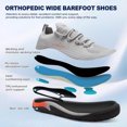 thumbnail image 5 of OrthoComfoot Men's Orthopedic Wide Barefoot Shoes, Comfortable Arch Support Wide Toe Box Zero Drop Walking and Training Sneakers, 5 of 6