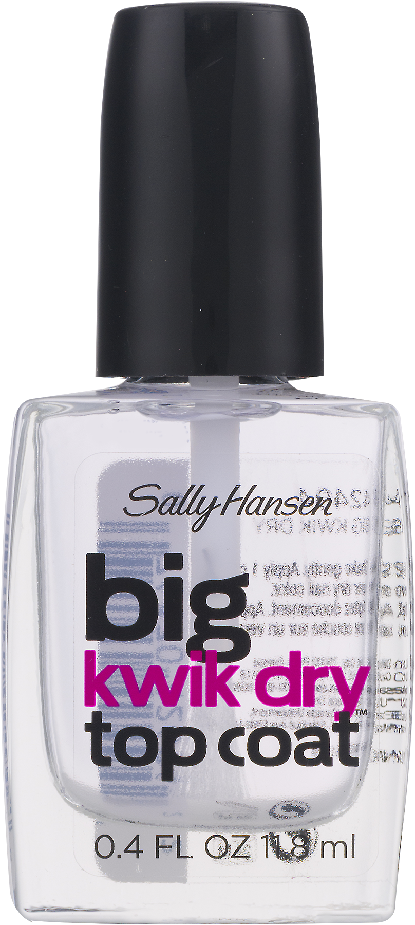 Sally Hansen Big Kwik Dry Top Nail Coat Treatment, High Gloss Finish, 0.4 fl oz , Quick Dry Nail Polish, Protects Nails from Cracking, Chipping, and Splitting, Only One Coat Needed - image 2 of 2