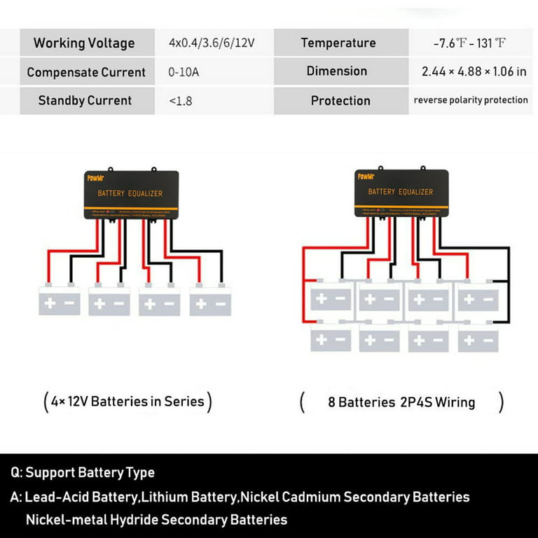 48V Battery Equalizer Battery Voltage Balancer for Acid Battery System  Series-Parallel Connected Controller 