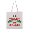thumbnail image 3 of Inktastic No Recipes I'm Italian Tote Bag, 3 of 4