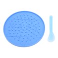 thumbnail image 3 of Alfombrilla de silicona para lamer para perros con ventosa inferior, diseño de Cancri azul, diámetro de 16,4 cm, altura regulable, comedero lento para mascotas, 3 of 14