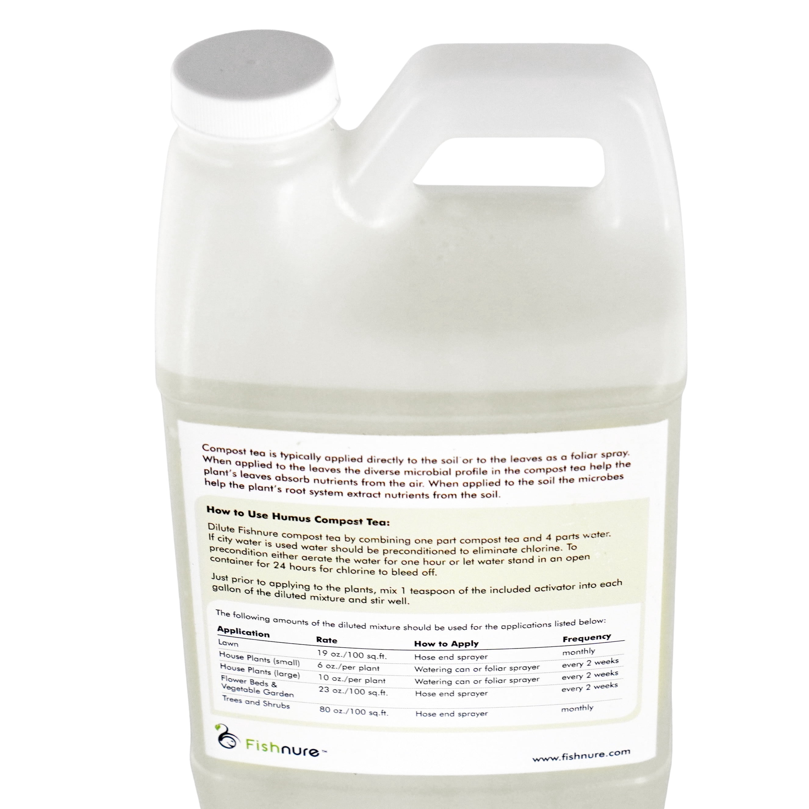 Fishnure 64 oz Fish Manure Humus Compost Tea - Liquid Organic Fertilizer