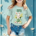 thumbnail image 2 of Easter Girls Short Sleeve Printed T Shirt Top Casual Shirt Big Girls Fashion Outfits Kids Plain Shirts, 2 of 4