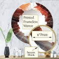 thumbnail image 3 of Designart "Canyon Pronghorn Gusts" Landscapes Round Wall Mirror - Traditional Oval Printed Decorative Oversized Mirror - Multiple Color Options, 3 of 4