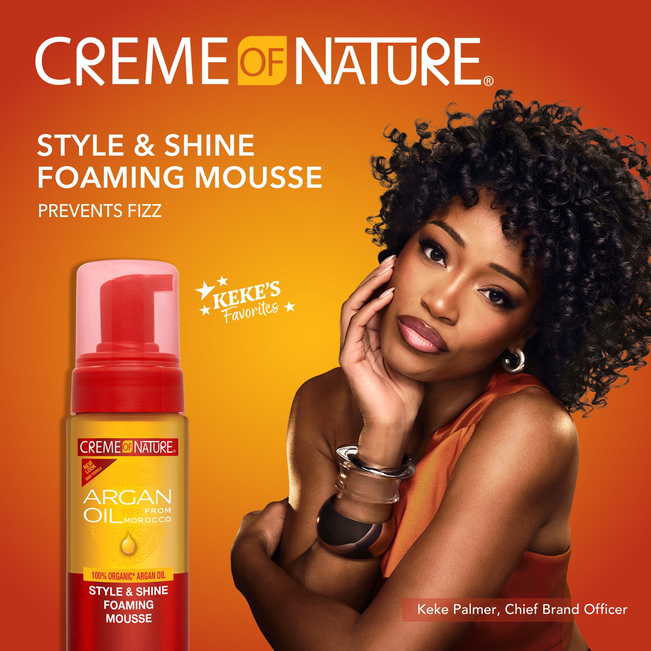 (2 pack) Creme of Nature Argan Oil Style & Shine Foaming Mousse, Curl Defining, 7 fl oz