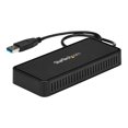 thumbnail image 3 of StarTech.com USB 3.0 Mini Dock, Dual Monitor USB-A Docking Station w/ DisplayPort 4K 60Hz Video & Gigabit Ethernet, 1ft (30cm) Cable, Portable USB 3.1 Gen 1 Type-A Laptop Adapter, 4K Dock - DisplayLink Mini Dock (USBA2DPGB) - Docking station - USB - 2 x DP - 1GbE, 3 of 7