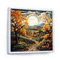thumbnail image 2 of Designart "Orchards Painted Countryside Autumn wall art I" Landscapes Floater Framed Canvas Print, 2 of 7