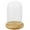 Clear, variant on Youliang Glass Dome Cloche with Wooden Base for Plants and Decor