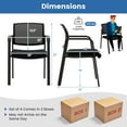 thumbnail image 4 of Costway Conference Chairs Set of 4 Stackable Office Guest Mesh Chairs for Waiting Room, 4 of 10