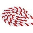 thumbnail image 1 of Unique Bargains 1Inch x 10Feet Natural Twisted Cotton Rope 3 Strand Tug of War Rope with Sealing Tape Red White, 1 of 6
