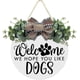 thumbnail image 1 of Welcome We Hope You Like Dogs Spring Wreaths For Front Door St Patricks Easter Decor Farmhouse Door Sign for Front Door Decor - Welcome Wreath Hanging, 1 of 5