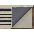 thumbnail image 4 of HomeRoots 514391 12 x 15 ft. Ivory & Black Wool Abstract Hand Tufted Handmade Rectangle Area Rug, 4 of 5