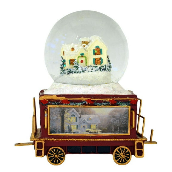 The Bradford Exchange All is Calm All is Bright Christmas Wonderland Express Train Snow Globe Christmas Decoration by Thomas Kinkade 3.5 to 4.5-inches Issue #15
