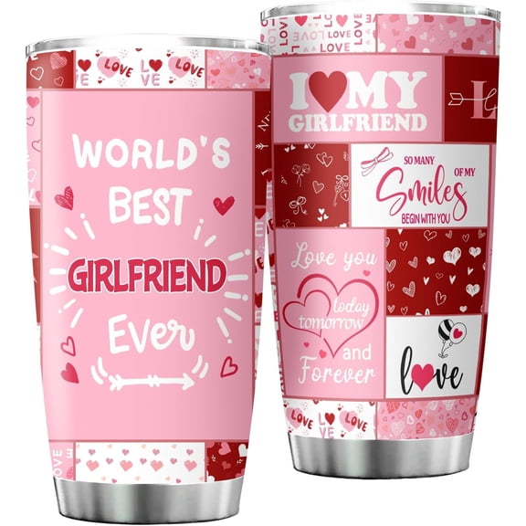 Gifts for Girlfriend Tumbler,Girlfriend Christmas Birthday Gifts,Girlfriend Gift Ideas,1 Year Anniversary Engagements Gifts for Girlfriend,Valentines Day Gifts For Her,Girlfriend,Couples Tumbler 20oz