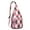 Pink-2, variant on Retro Plaid Sling Backpack for Hiking & Travel – Vintage Checkered & Buffalo Plaid Daypack for Women & Men, Geometric Outdoor Crossbody Bag with Rustic Style