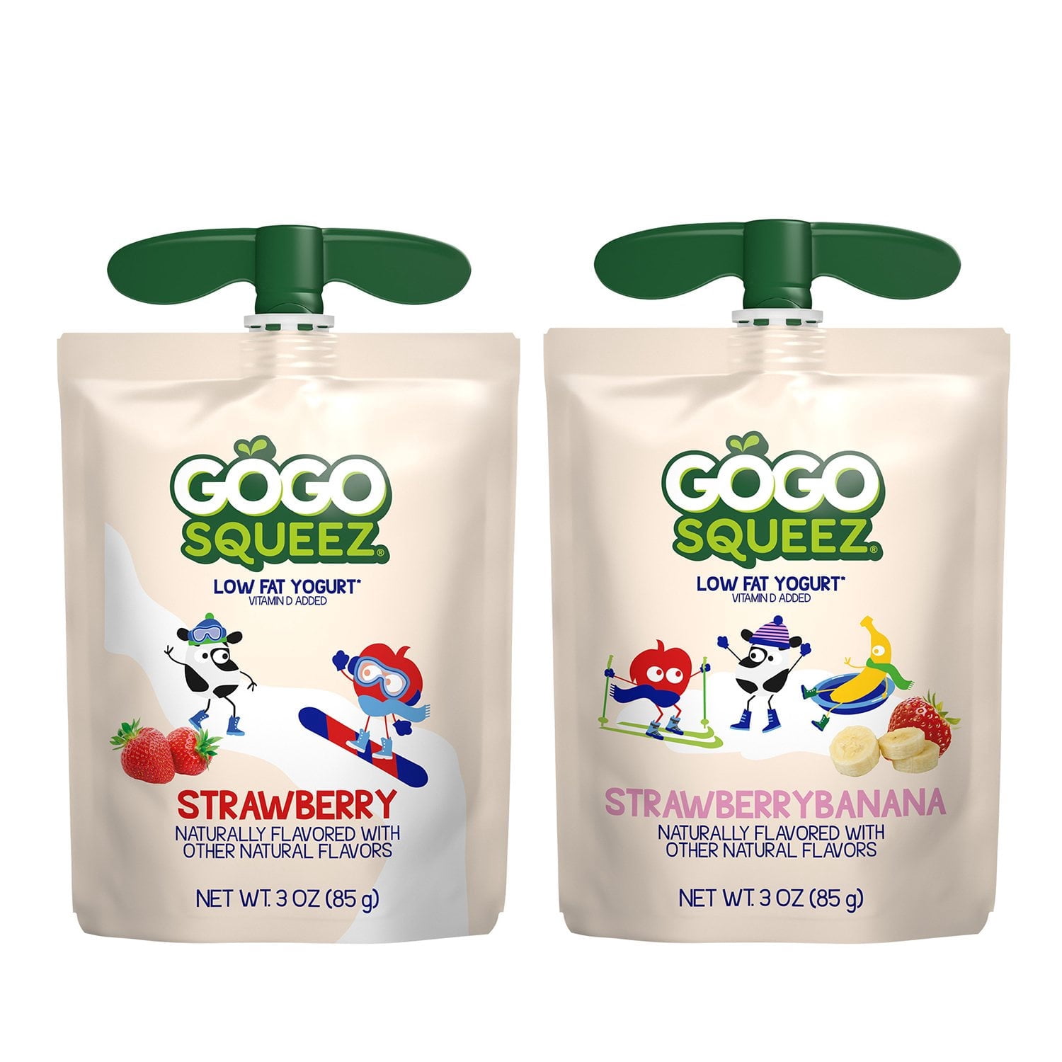 GoGo Squeez Yogurtz Strawberry & Strawberry Banana, 24 pk.