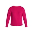 thumbnail image 6 of Time and Tru Women's Crewneck Sweater with Long Sleeves, Lightweight, Sizes XS-XXXL, 6 of 6