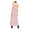 thumbnail image 2 of FREE PEOPLE Womens Pink Floral Square Neck Full-Length Trapeze Dress Size: XS, 2 of 4