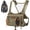 D: Khaki, variant on KastKing Water-Resistant Fishing Chest Pack With EVA Zip-Down Workstation, MOLLE Storage