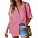 thumbnail image 1 of Camisa HOTOUCH de lino 100% algodón, gasa, para mujer, rosa, L, 1 of 5