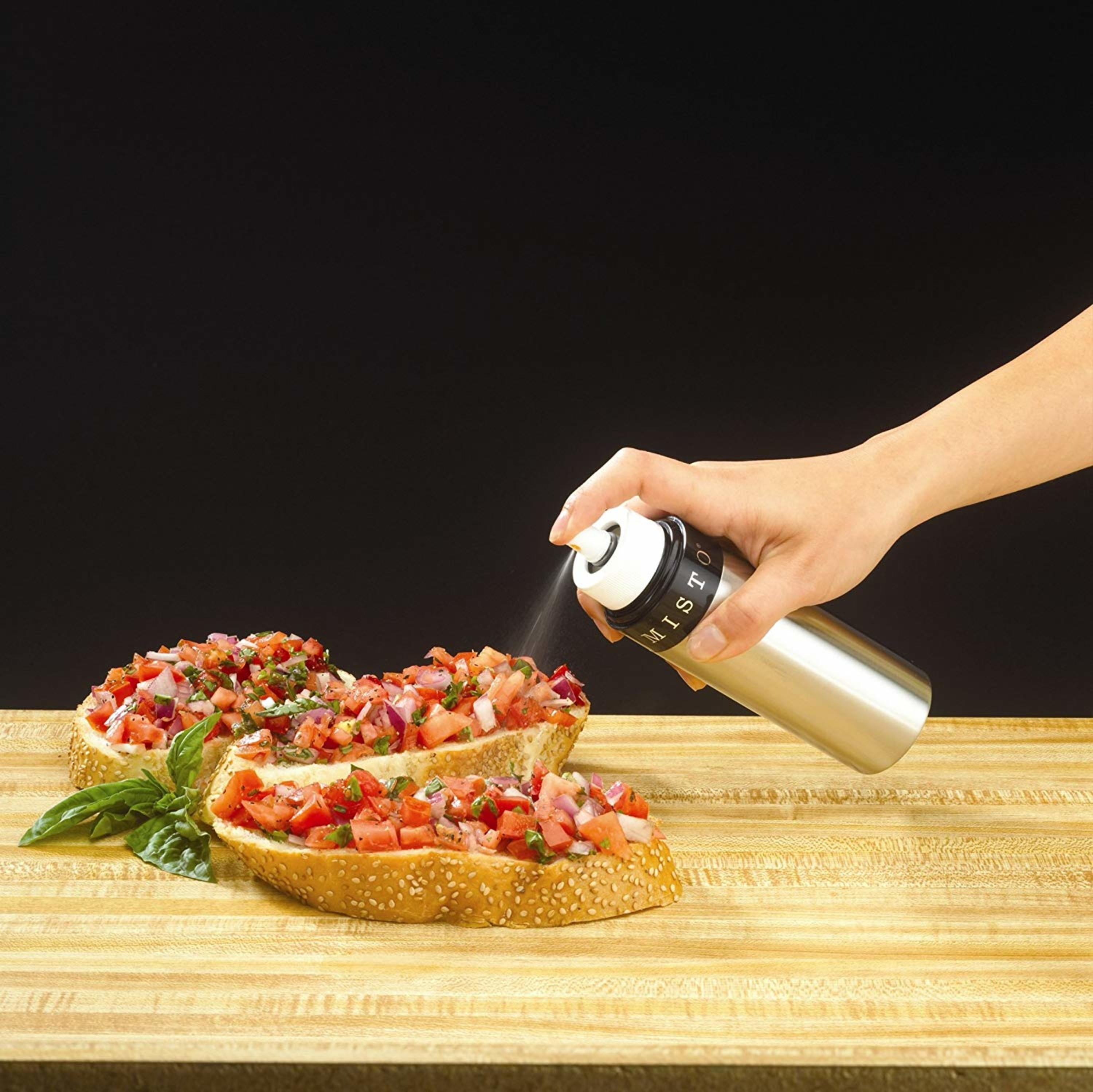Misto Aluminum and Plastic Bottle Oil Sprayer, Silver