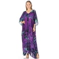 thumbnail image 5 of Sakkas Catia Women's Boho Casual Long Maxi Caftan Dress Kaftan Cover-up LougeWear - 4-PurpleTurq - One Size, 5 of 5