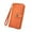 Orange, variant on Womens Wallet RFID Blocking Leather Clutch Multi Card Case Ladies Purse Wristlets