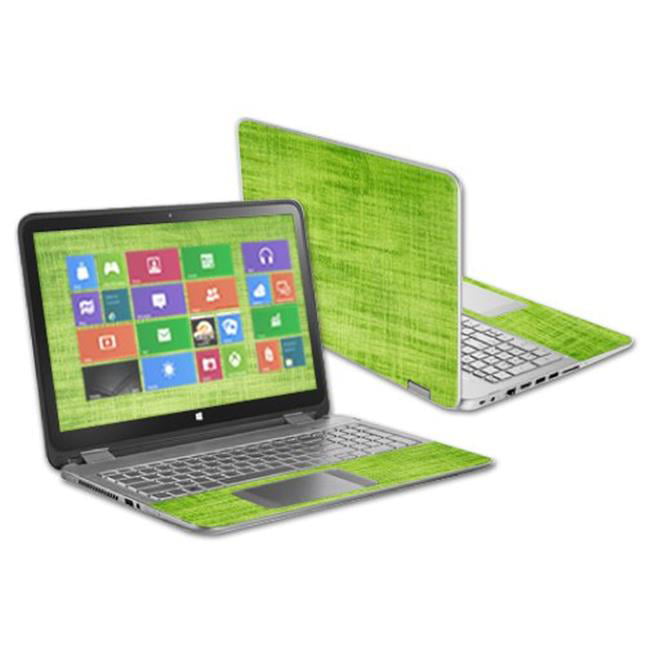 wrap Cover Sticker Skins Green Fabric 2014 MightySkins Skin Compatible with HP Envy x360 15.6