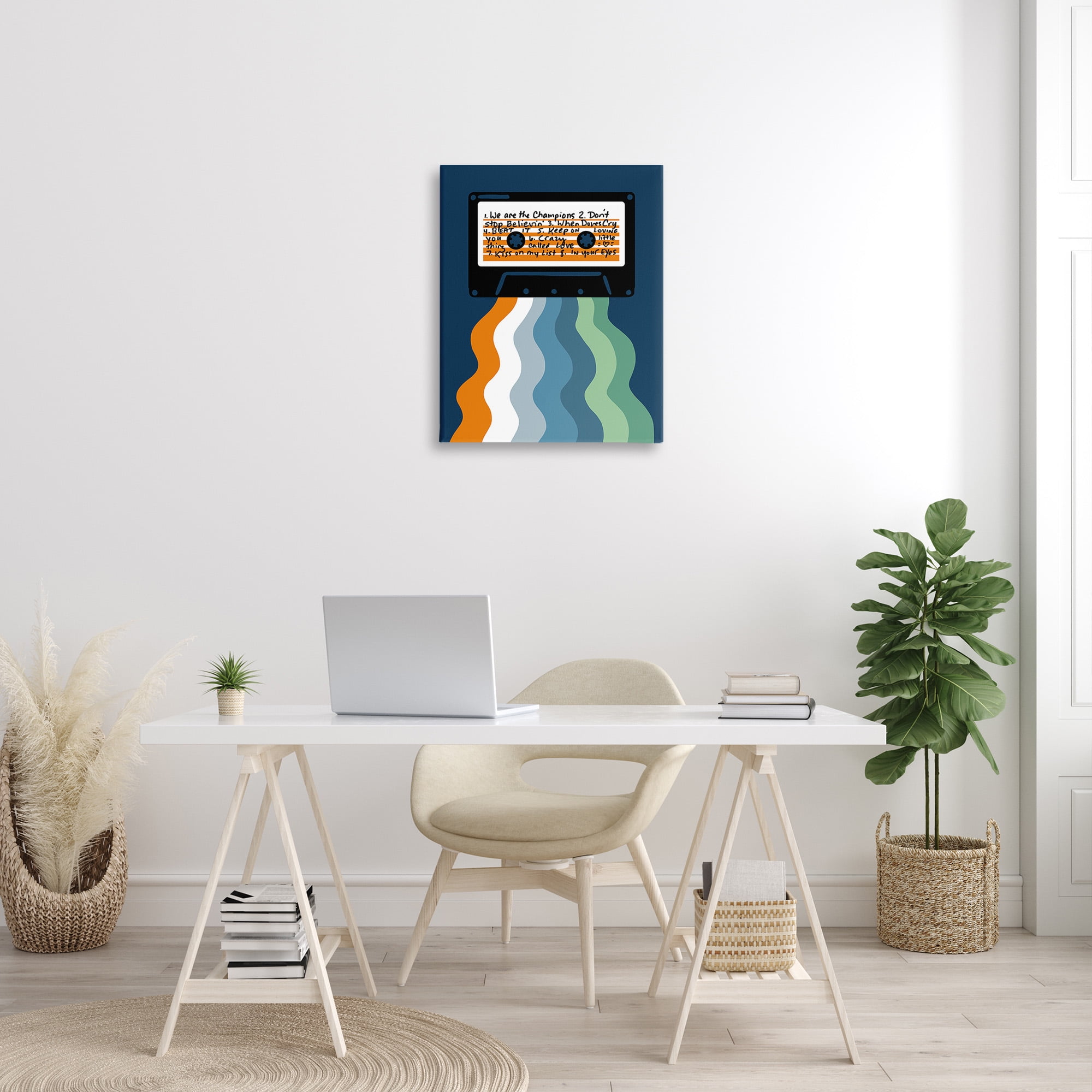 Stupell Industries Mix Tape Cassette Novelty Painting Gallery Wrapped Canvas Art Print Wall Art, 24 x 30
