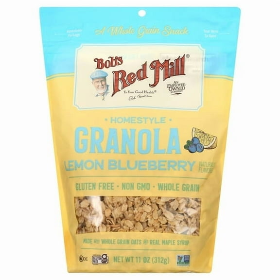 Bob's Red Mill Lemon Blueberry Granola, 11 oz Bag pack of 2