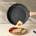 thumbnail image 2 of Carote 3-Piece Nonstick Frying Pan Set, 8", 9.5" & 11" Skillets, Induction Compatible Cookware, 2 of 5