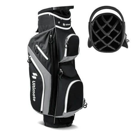 Spaco Golf Cart Bag with 14 Way Top Dividers-Gray Golf Stand Bag for Men & Women Multiple Pockets Lightweight & Durable