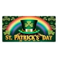 thumbnail image 1 of TIELUTT Bannière de Couverture de Porte de Garage pour la Saint-Patrick Décorations Printemps Vert Arc-en-Ciel Drapeau de Porte de Garage Entraînement Rétractable Mât de Drapeau Rond Support Bannière Flocon de Neige Guirlande Ruban Fanions Fanions pour o, 1 of 8
