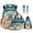 Beach Turtle Starfish, variant on FOR U DESIGNS Raven Moon Forest Print Backpack And Lunch Box Set for Kids Large Capacity Schoolbag With Lunch Bag Pencil Bag Water Bottle Holder Keychain Bookmark Back to School Gifts for Kids