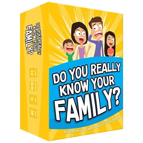 Juego de cartas ¿Conoces realmente a tu familia? Niños de más de 8 años