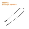 thumbnail image 2 of Uxcell Cotton Hang Tag String Snap Lock Price Tag Fastener Ties 100 Pcs Black 9.8 in, 2 of 7