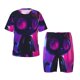 thumbnail image 1 of Balery Neon Toy Cat Reflections Conjunto de Pijama Infantil de Manga Corta con Estampado – Ropa de Dormir de Algodón Suave-Large, 1 of 6