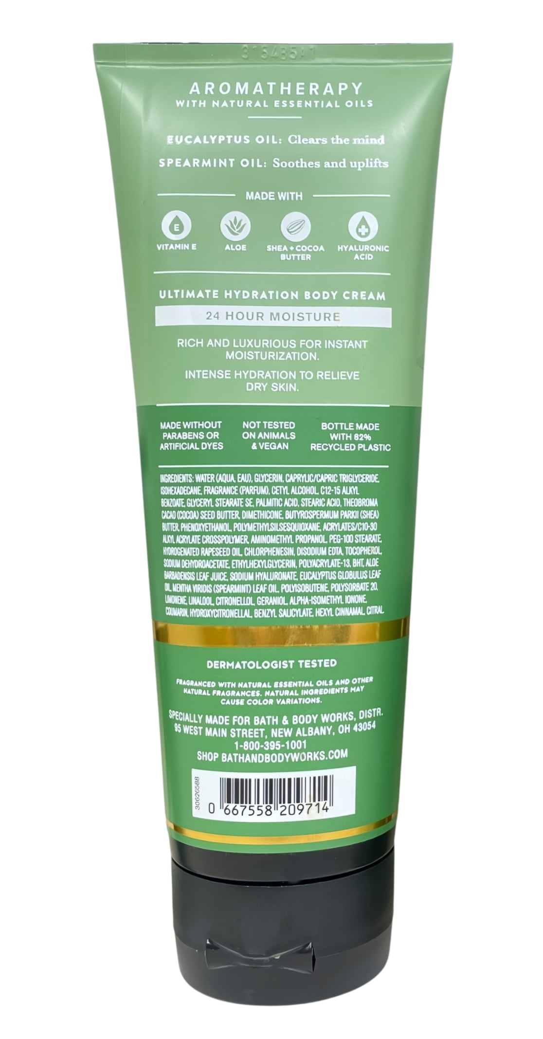 Bath & Body Works Aromatherapy Stress Relief Eucalyptus Spearmint Moisturizing Body Wash, Ultimate Hydration Body Cream and Essential Oil Mist with a Fresh Forest Bar Soap
