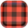Buffalo Plaid Party Ware - 9 Square Plate 8 CT 1 Pack - Party Supplies"