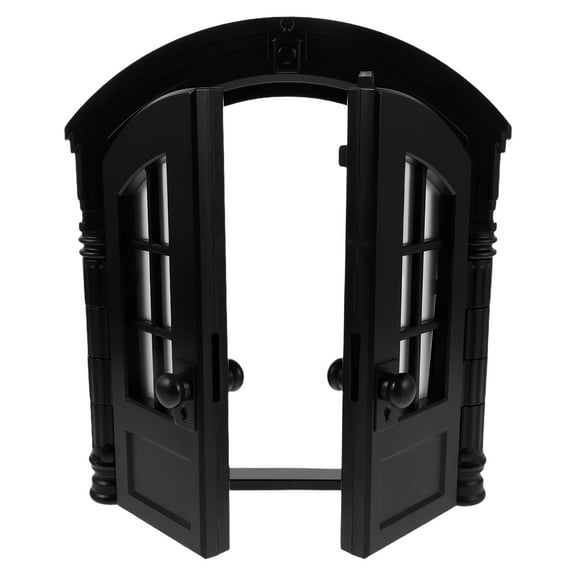 WEAVILUX Indoor Cat Door Black Plastic Dual Opening Pet Door for Easy Installation and Versatile Use