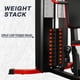 thumbnail image 5 of Equipo de gimnasio para casa Fitvids con pila de pesas de 55,6 kg, 5 of 7