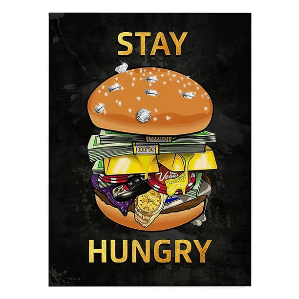 Anime Hamburguesa Hogar Pintura Decorativa Lienzo Mural Lienzo Pintura Pared Imágenes Artísticas Para Sala De Estar Decoración Del Hogar 40*60 Cm/15,72*23,58 Pulgadas Advancent HA019298-00