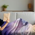 thumbnail image 3 of Whale Soft Flannel Fleece Throw Blanket, Whales Flying Dreamy Night Sky with Clouds Fantasy Aquatic Design, Cozy Plush for Indoor and Outdoor Use, 70" x 90", Peach Lilac Dark Blue, by Ambesonne, 3 of 5