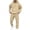 Khaki, variant on 2 Piece Tracksuit for Men Ghalytn Hoodie and Jogger Pants Set - Casual Fleece Sweat Outfit