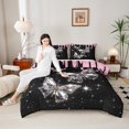 thumbnail image 4 of Castle Fairy Crystal Butterfly 2Pcs Bedding Comforter Set for Teens Girls Women,Bling Splash Glitter Twin Comforter Sets,Dreamy Princess Breathable Bedding Set,Ultra Soft Home Decor, 4 of 8