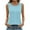 #038-Light Blue, variant on AUNVITO Women's Sleeveless T-shirt Round Neck Loose Fit Solid Color Comfortable Stretchy Casual Style