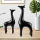 thumbnail image 5 of 2 estatuas de ciervo nórdico, artesanías de la suerte, esculturas de Feng Shui, figuras de animales Negro, 5 of 9