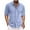 Blue, variant on NaWent Men's Casual Button Down Shirt Long Sleeve Linen Chambray Shirt White 10(XL)